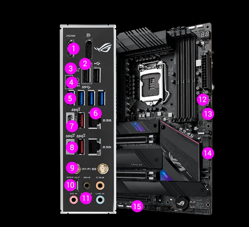 Mainboard ASUS ROG STRIX Z590-E GAMING WIFI - LGA 1200 - NEW