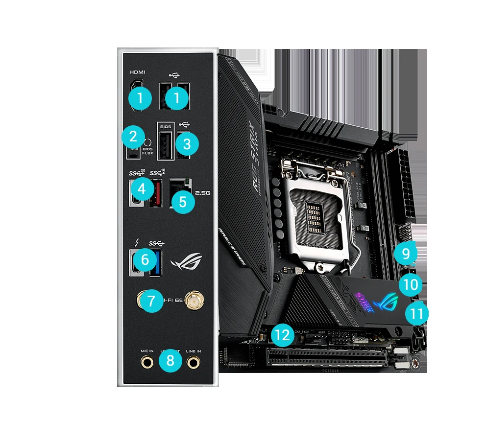 Mainboard ASUS ROG STRIX Z590-I GAMING WIFI - LGA 1200 - NEW