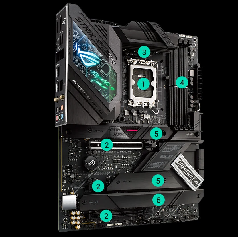 Mainboard ASUS ROG Strix Z690-F Gaming WiFi - 4 Khe RAM DDR5 - LGA 1700 - NEW