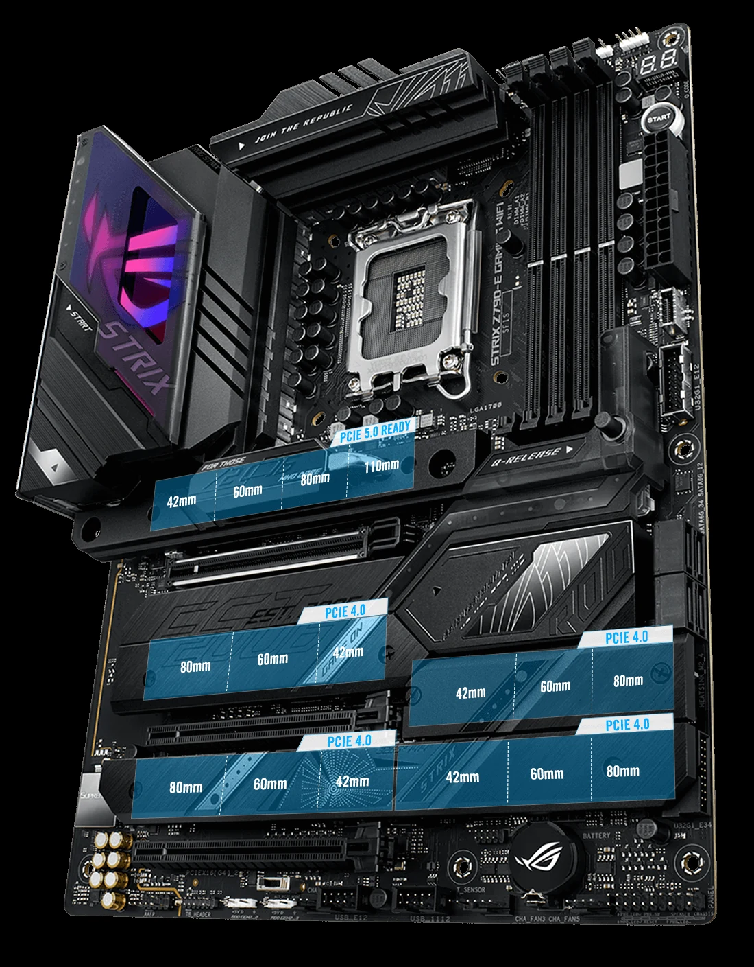 Mainboard ASUS ROG Strix Z790-E Gaming WiFi - 4 Khe RAM DDR5 - LGA 1700 - NEW