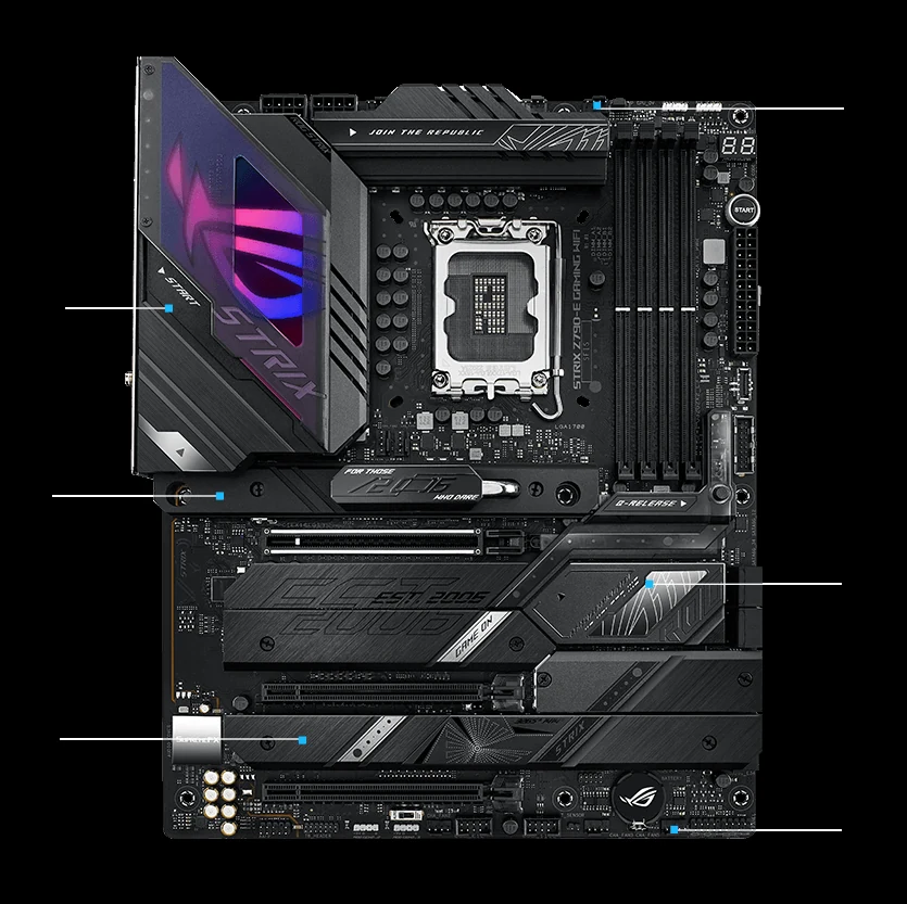 Mainboard ASUS ROG Strix Z790-E Gaming WiFi - 4 Khe RAM DDR5 - LGA 1700 - NEW