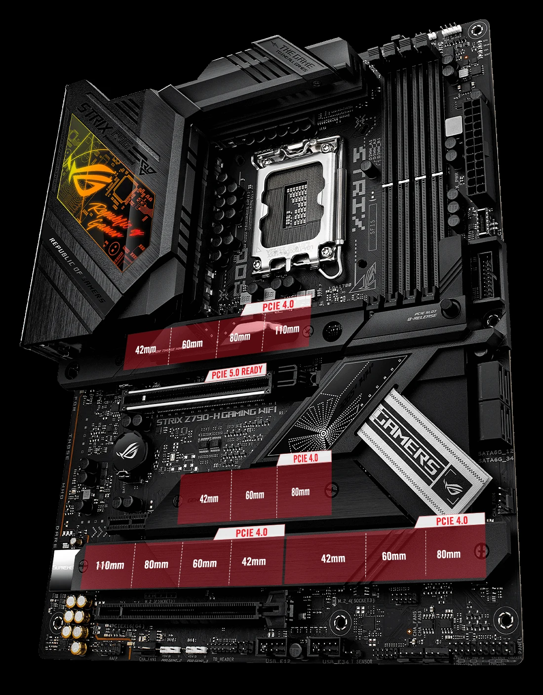 Mainboard ASUS ROG Strix Z790-H Gaming WiFi - 4 Khe RAM DDR5 - LGA 1700 - NEW