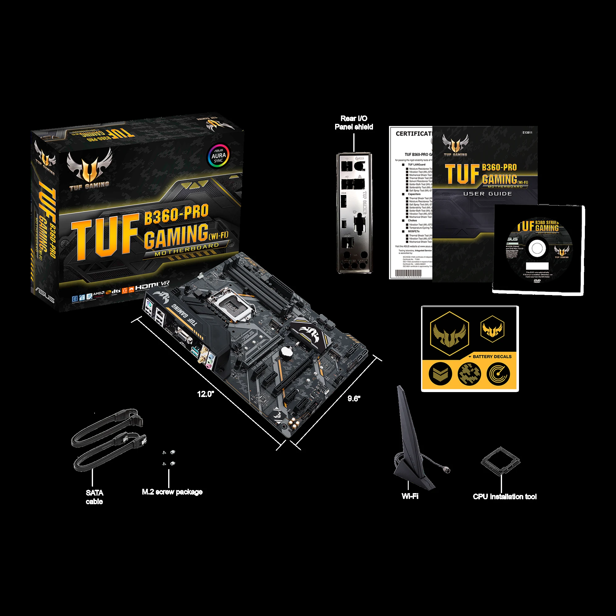 Mainboard ASUS TUF B360-PRO GAMING - LGA 1151 - NEW