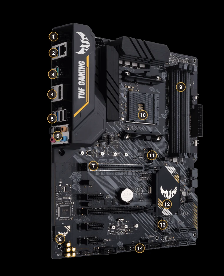 Mainboard ASUS TUF GAMING B450-PLUS II - AM4 - NEW