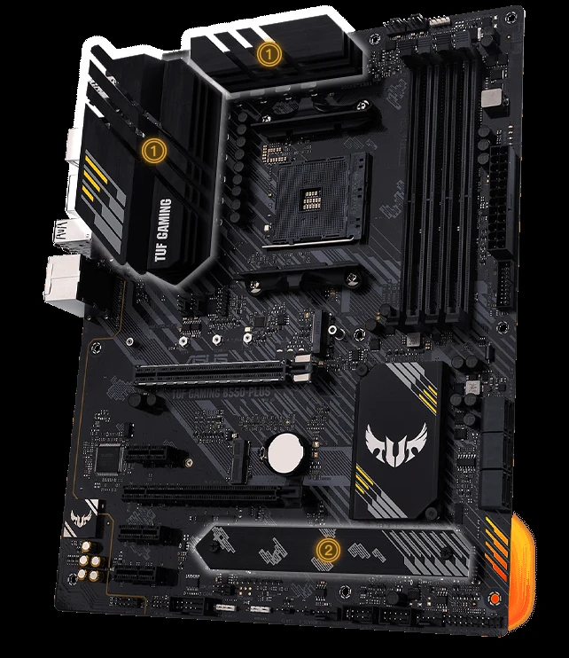 Mainboard ASUS TUF GAMING B550-PLUS - 4 Khe RAM DDR4 - AM4 - NEW