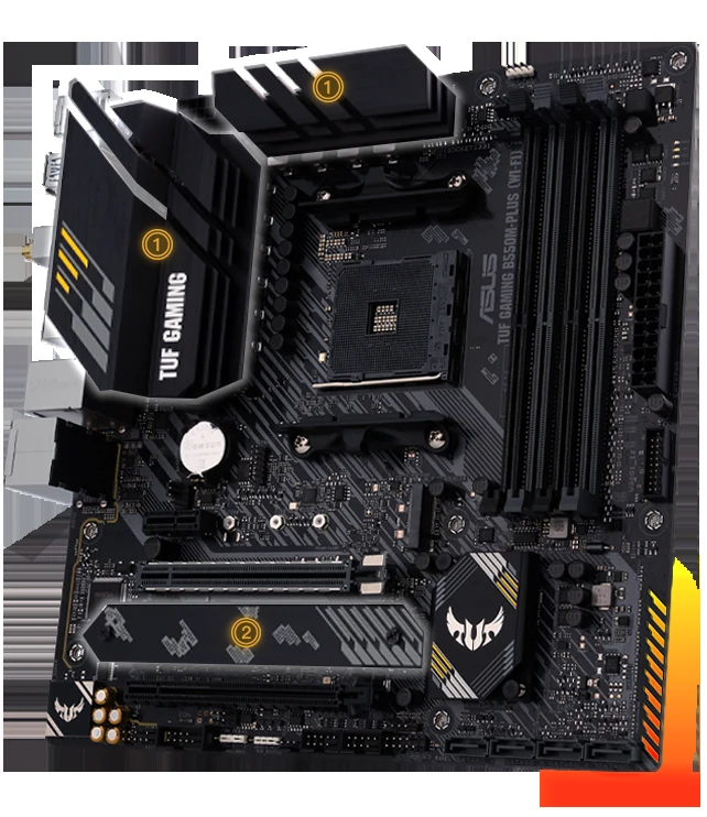 Mainboard ASUS TUF GAMING B550M-E WIFI - 4 Khe RAM DDR4 - AM4 - NEW