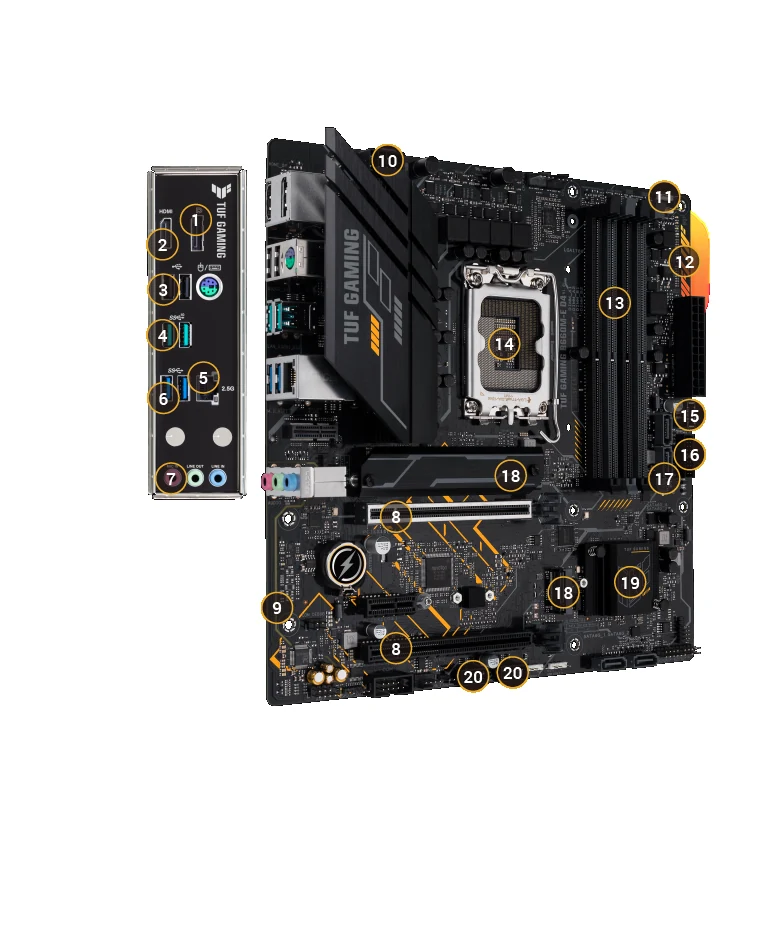 Mainboard ASUS TUF Gaming B660M-E D4 - 4 Khe RAM DDR4 - LGA 1700 - NEW