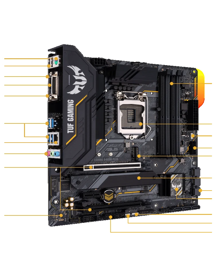 Mainboard ASUS TUF GAMING H410M-PLUS - LGA 1200 - NEW