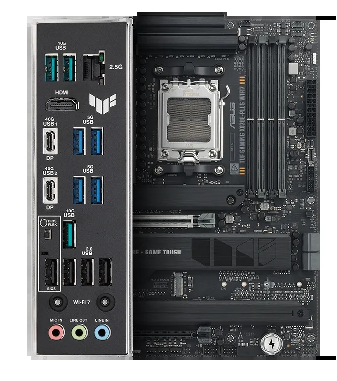 Mainboard ASUS TUF GAMING X870E-PLUS WIFI7 - 4 Khe RAM DDR5 - AM5 - NEW