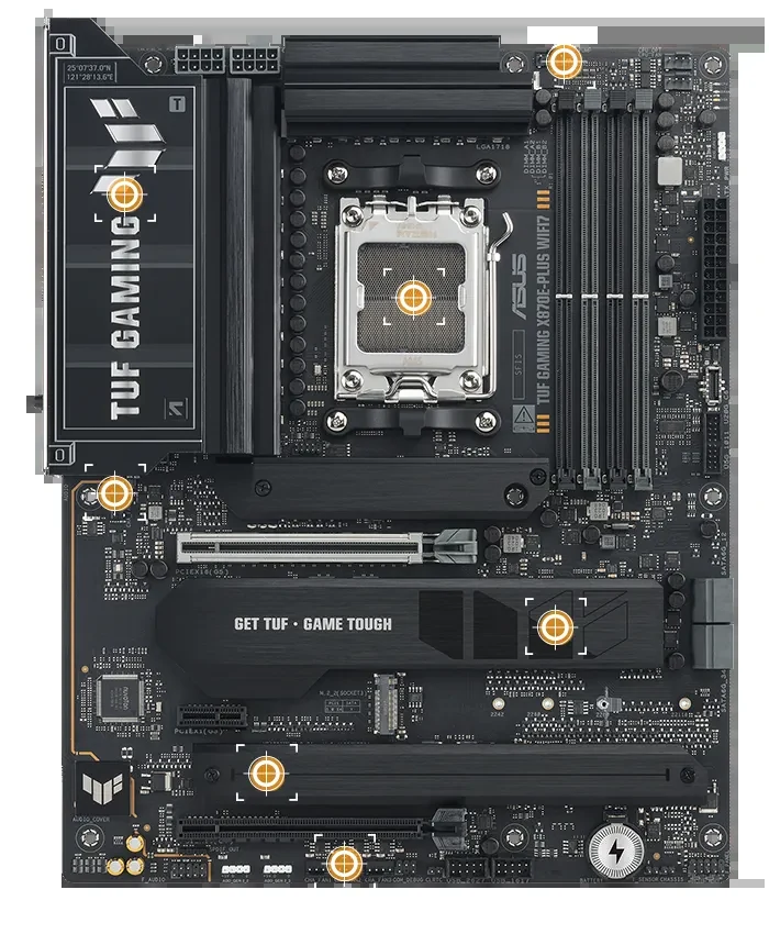 Mainboard ASUS TUF GAMING X870E-PLUS WIFI7 - 4 Khe RAM DDR5 - AM5 - NEW