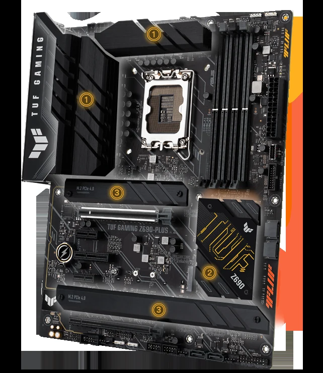Mainboard ASUS TUF Gaming Z690-Plus - 4 Khe RAM DDR5 - LGA 1700 - NEW