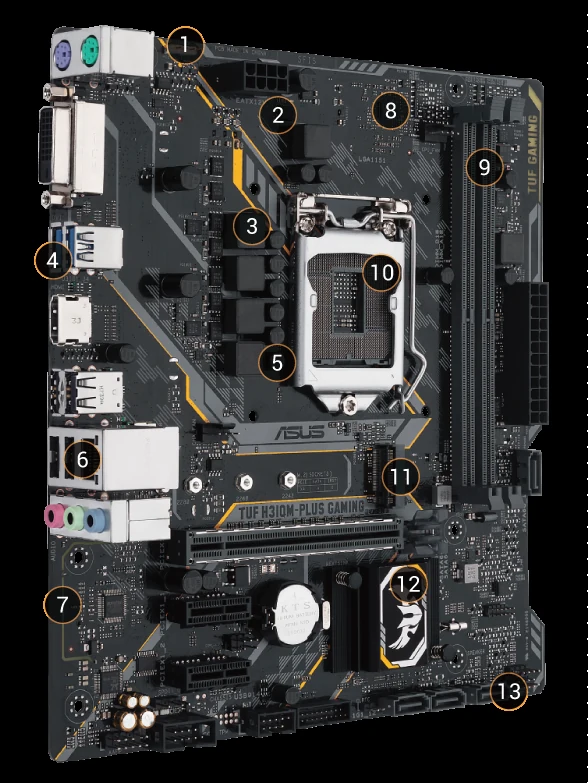 Mainboard ASUS TUF H310-PLUS GAMING - LGA 1151 - NEW