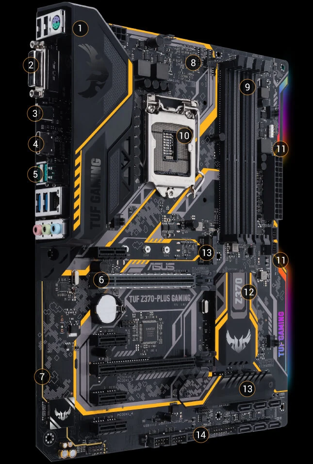 Mainboard ASUS TUF Z370-PLUS GAMING - LGA 1151 - NEW