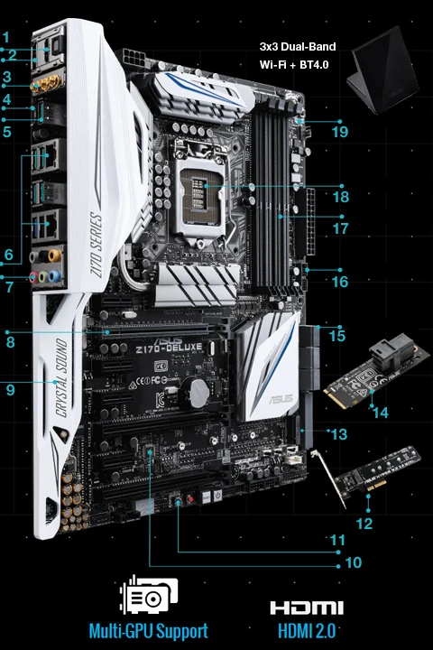 Mainboard ASUS Z170-DELUXE - LGA 1151 - NEW