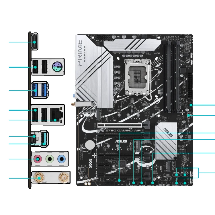 Mainboard ASUS Z790 Gaming WiFi7 - 4 Khe RAM DDR5 - LGA 1700 - NEW