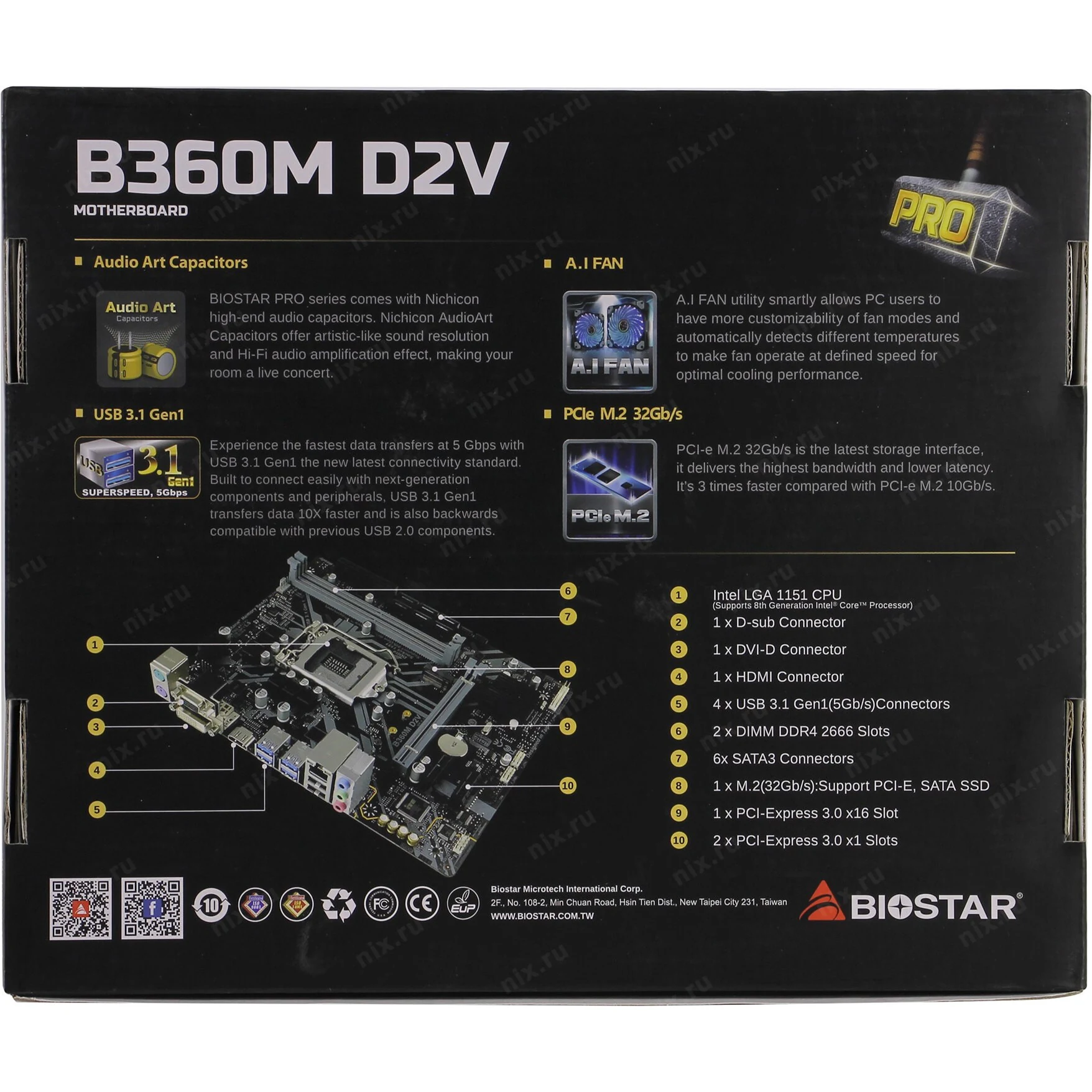 Mainboard Biostar B360M D2V