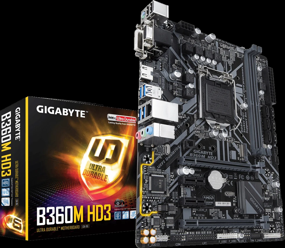 Mainboard Gigabyte B360 HD3 - LGA 1151 - NEW