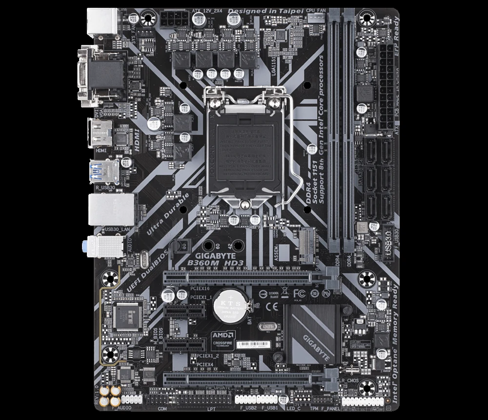 Mainboard Gigabyte B360 HD3 - LGA 1151 - NEW