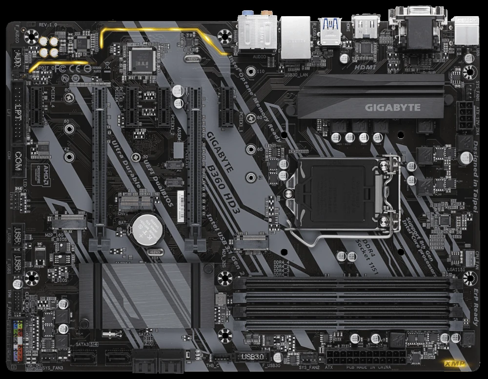 Mainboard Gigabyte B360 HD3 - LGA 1151 - NEW