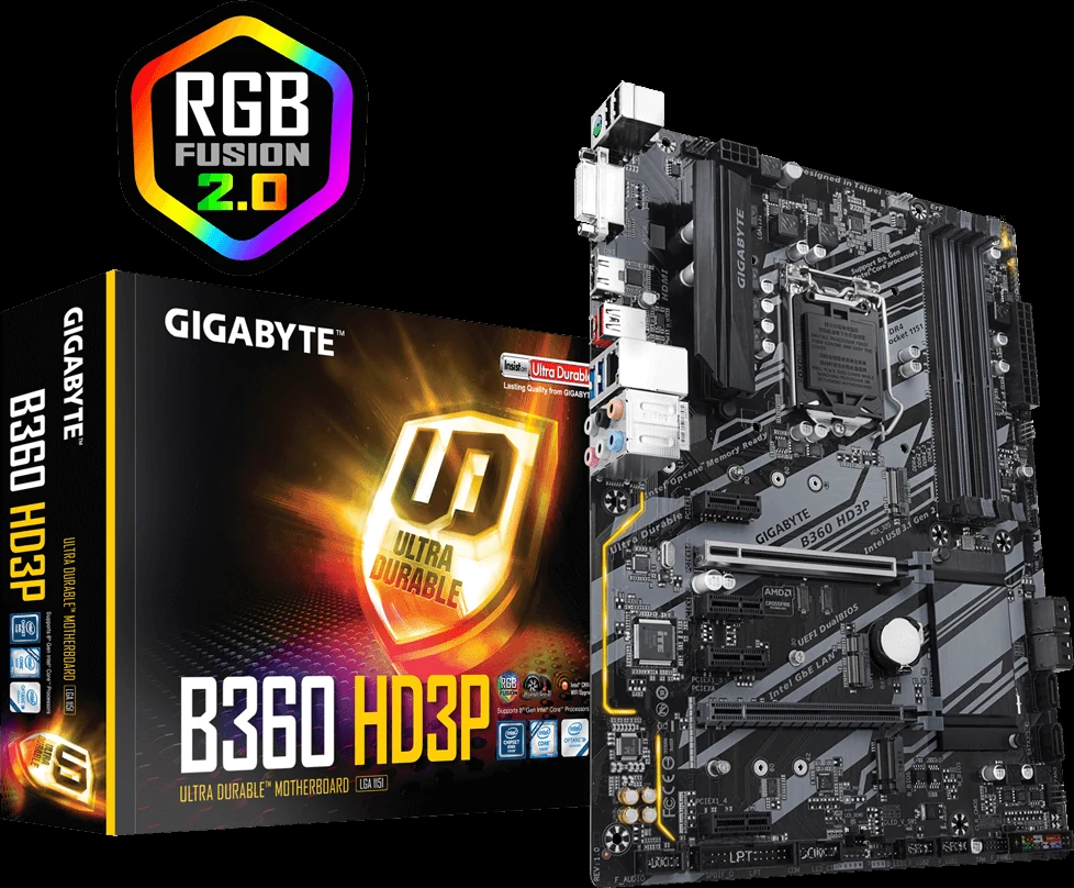 Mainboard Gigabyte B360 HD3P - LGA 1151 - NEW