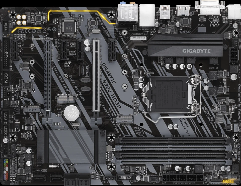 Mainboard Gigabyte B360 HD3P - LGA 1151 - NEW