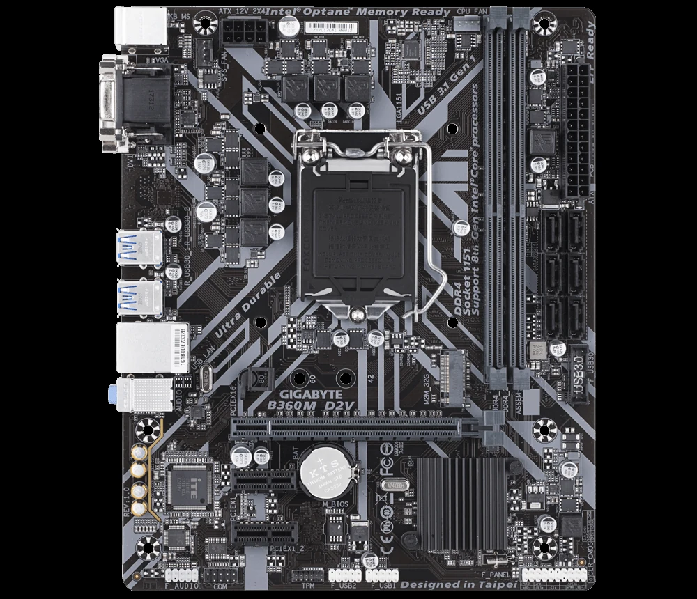 Mainboard Gigabyte B360M D2V - LGA 1151 - NEW