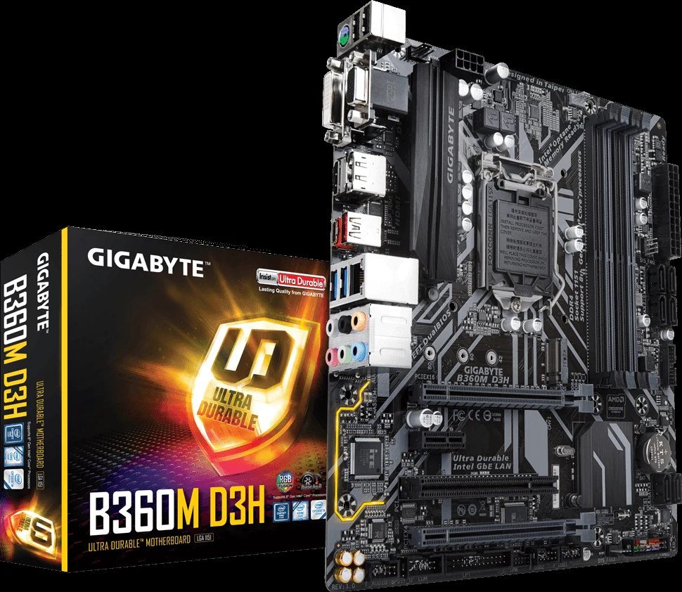 Mainboard Gigabyte B360M D3H - LGA 1151 - NEW