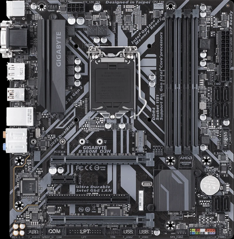 Mainboard Gigabyte B360M D3H - LGA 1151 - NEW