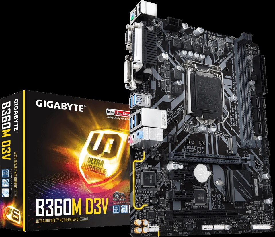 Mainboard Gigabyte B360M D3V - LGA 1151 - NEW