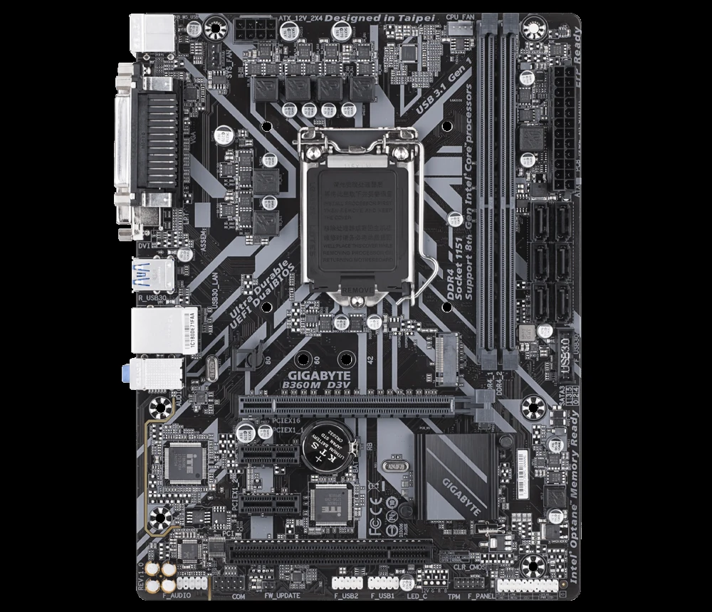 Mainboard Gigabyte B360M D3V - LGA 1151 - NEW