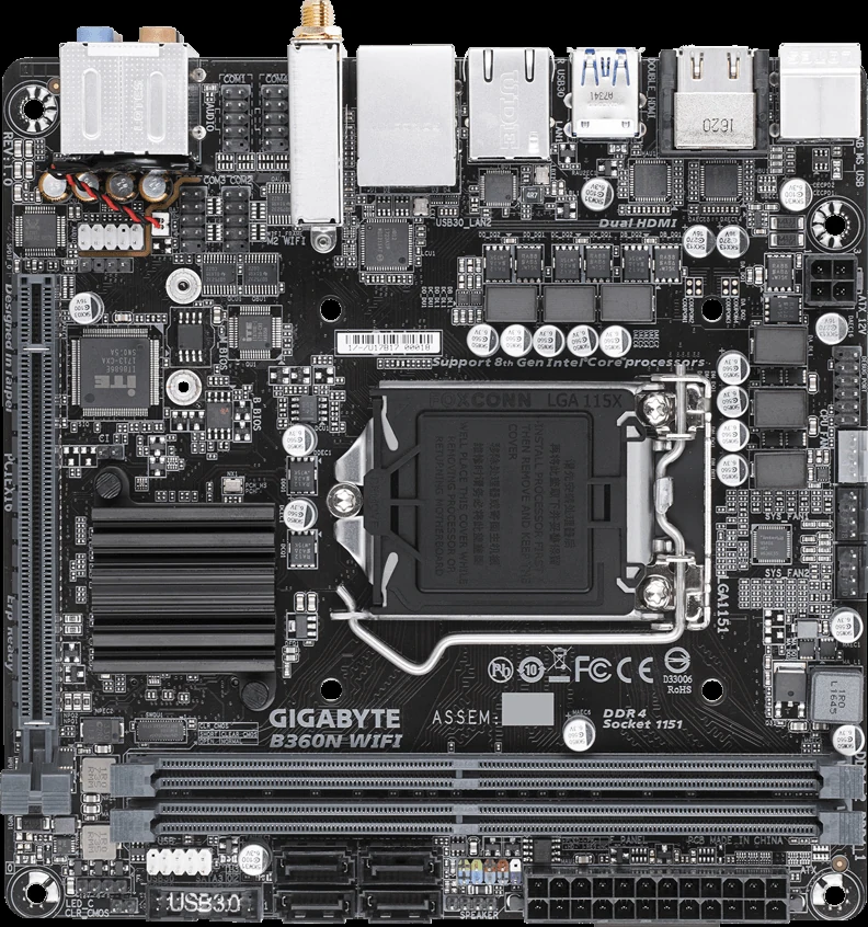 Mainboard Gigabyte B360N WIFI - LGA 1151 - NEW