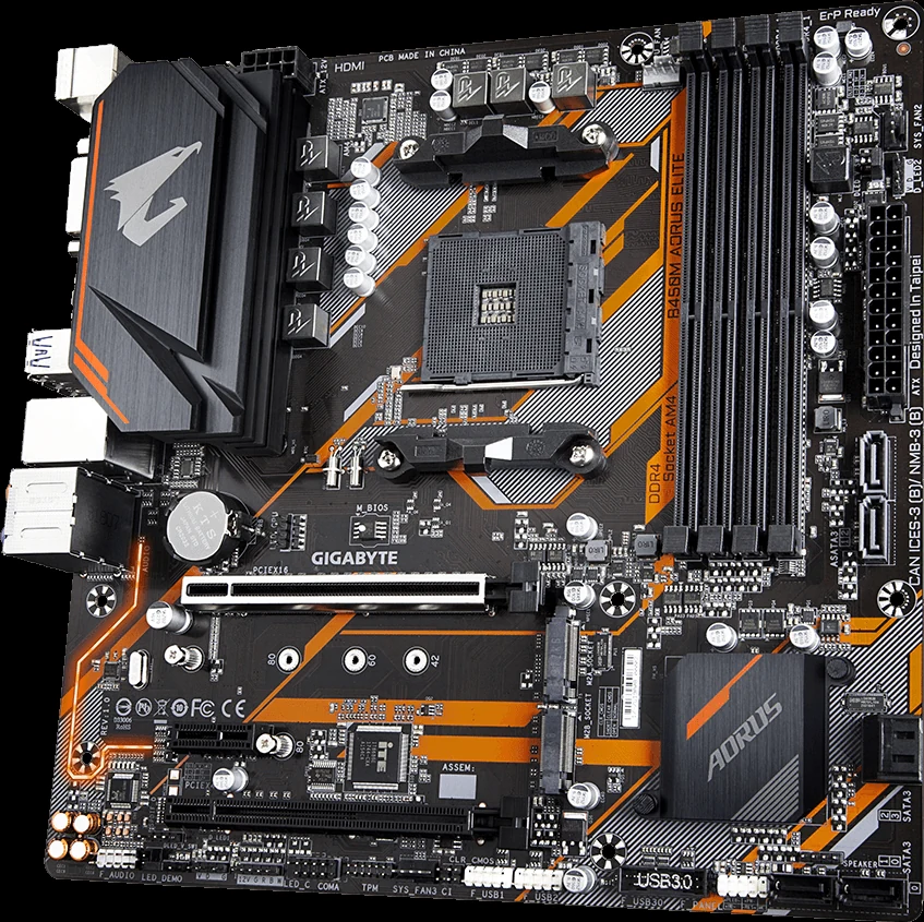 Mainboard Gigabyte B450 AORUS ELITE - AM4 - NEW