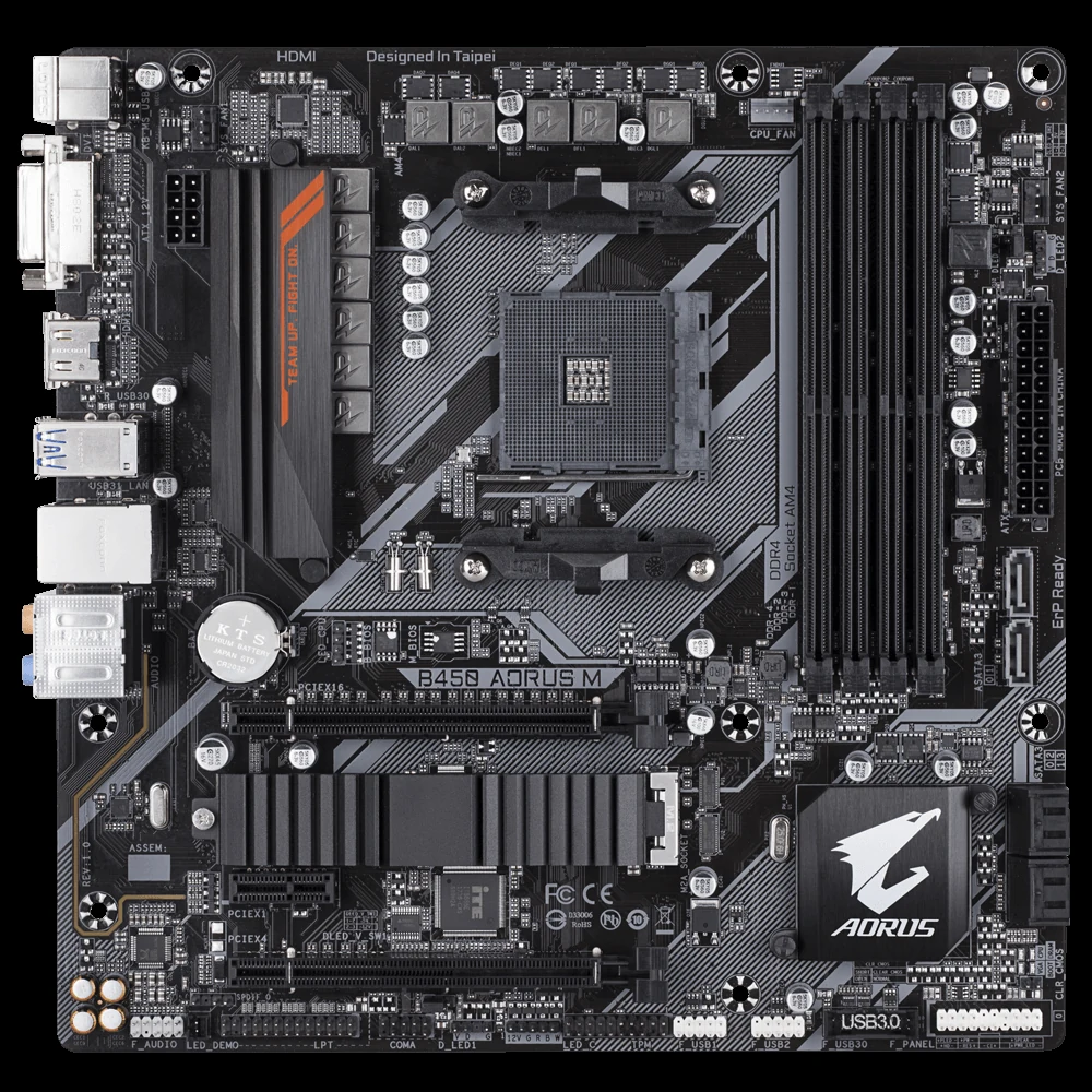 Mainboard Gigabyte B450 AORUS M - AM4 - NEW
