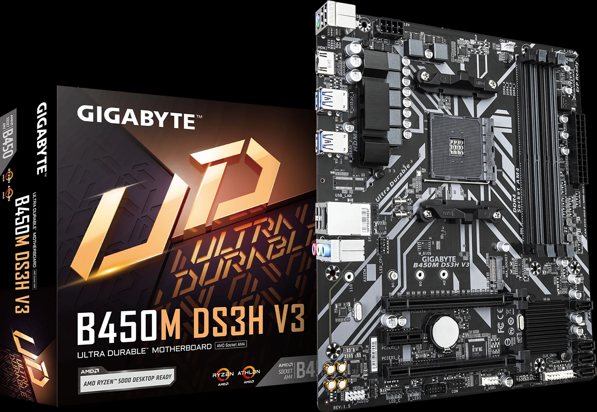 Mainboard Gigabyte B450M DS3H - AM4 - NEW