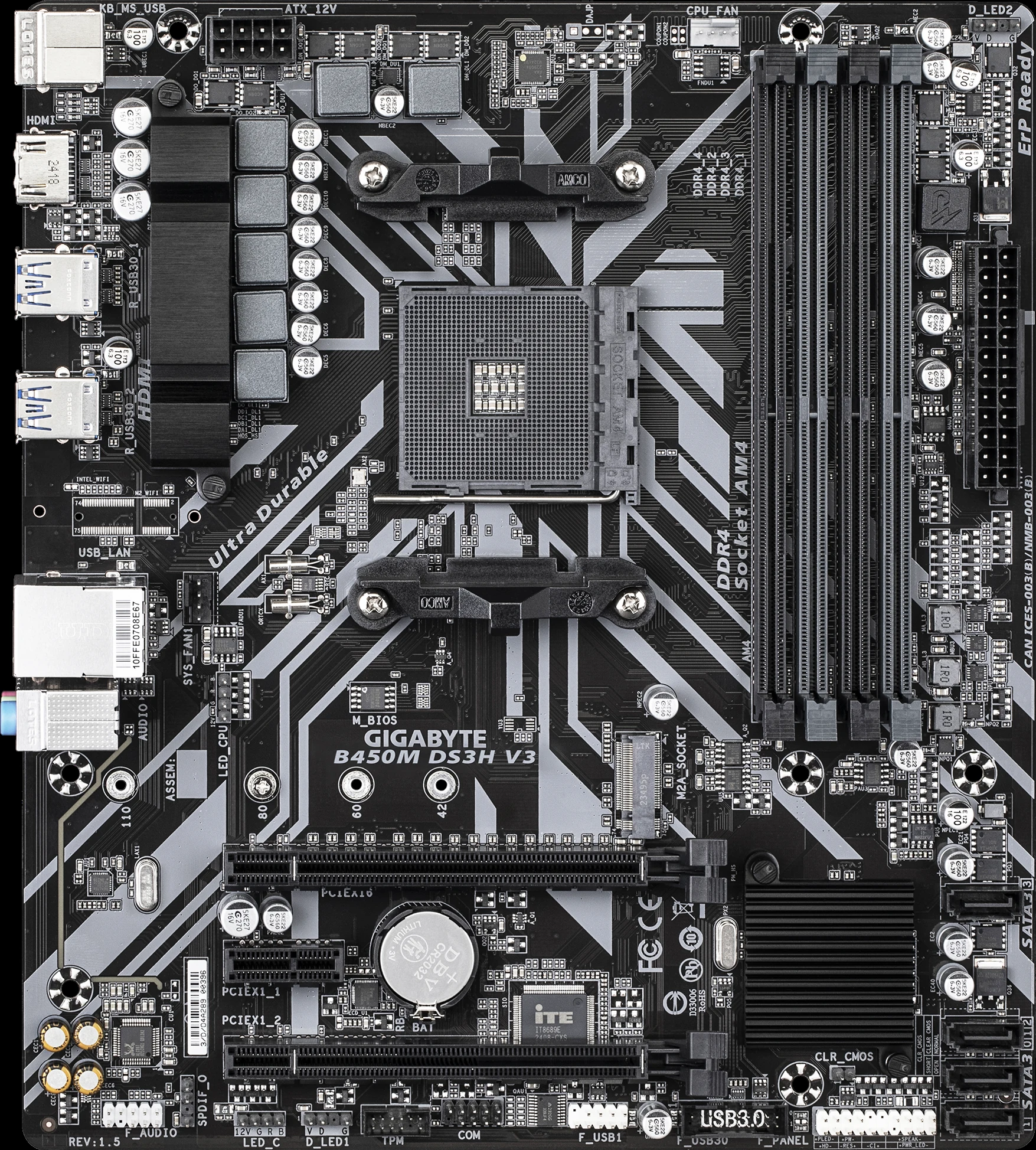 Mainboard Gigabyte B450M DS3H - AM4 - NEW