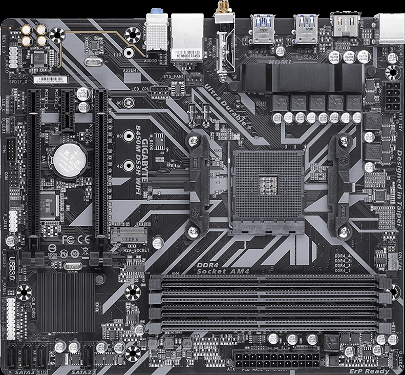 Mainboard Gigabyte B450M DS3H V3 - AM4 - NEW