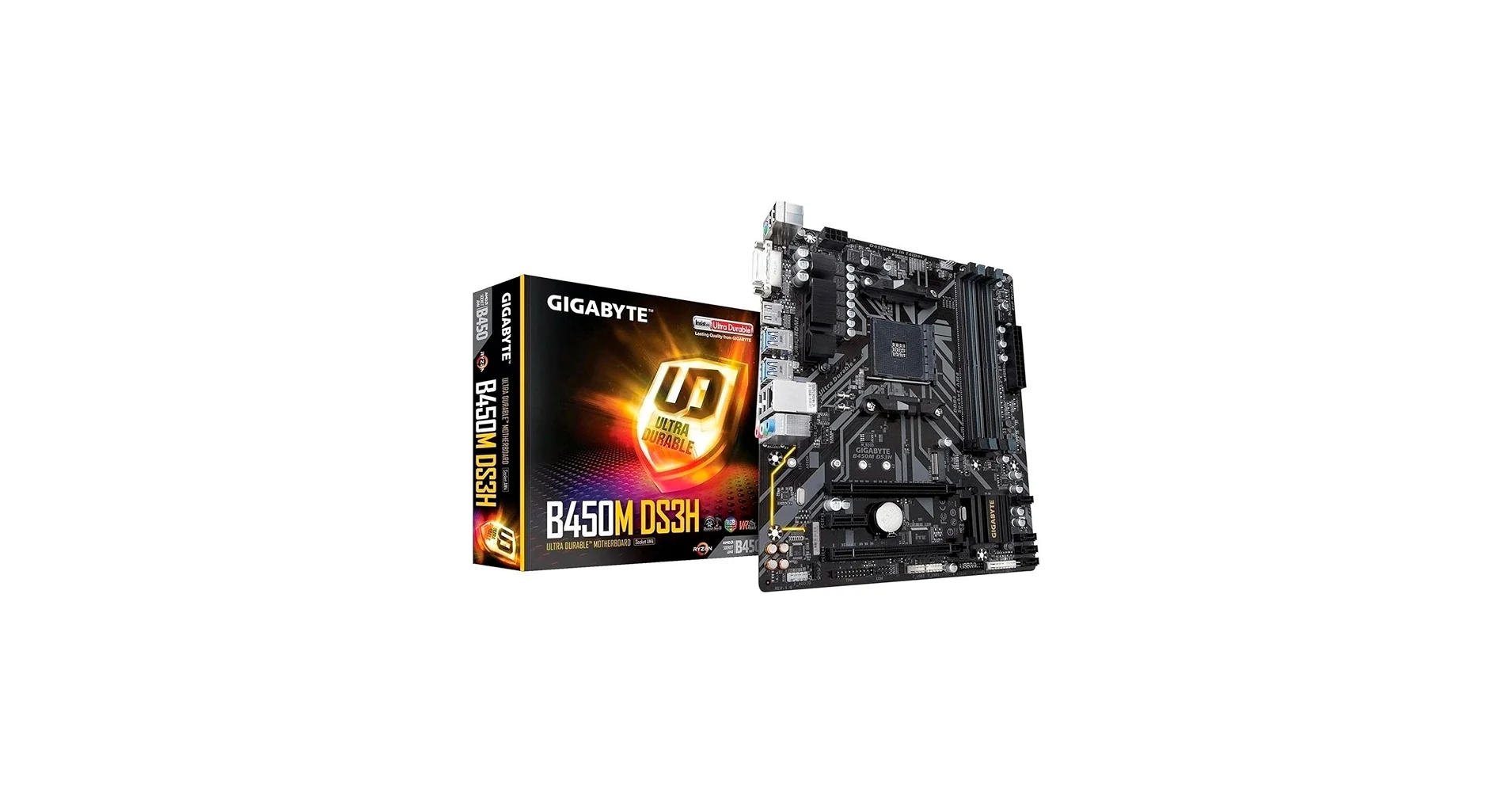 Mainboard Gigabyte B450M DS3H V3 - AM4 - NEW