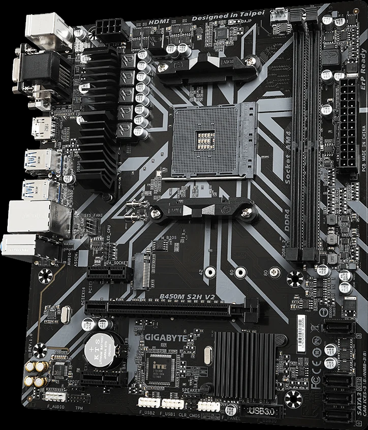 Mainboard Gigabyte B450M S2H V2 - AM4 - NEW