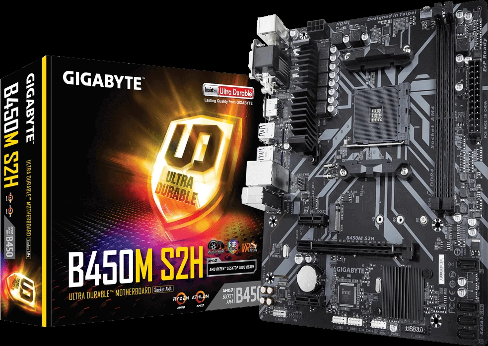 Mainboard Gigabyte B450M S2H V2 - AM4 - NEW