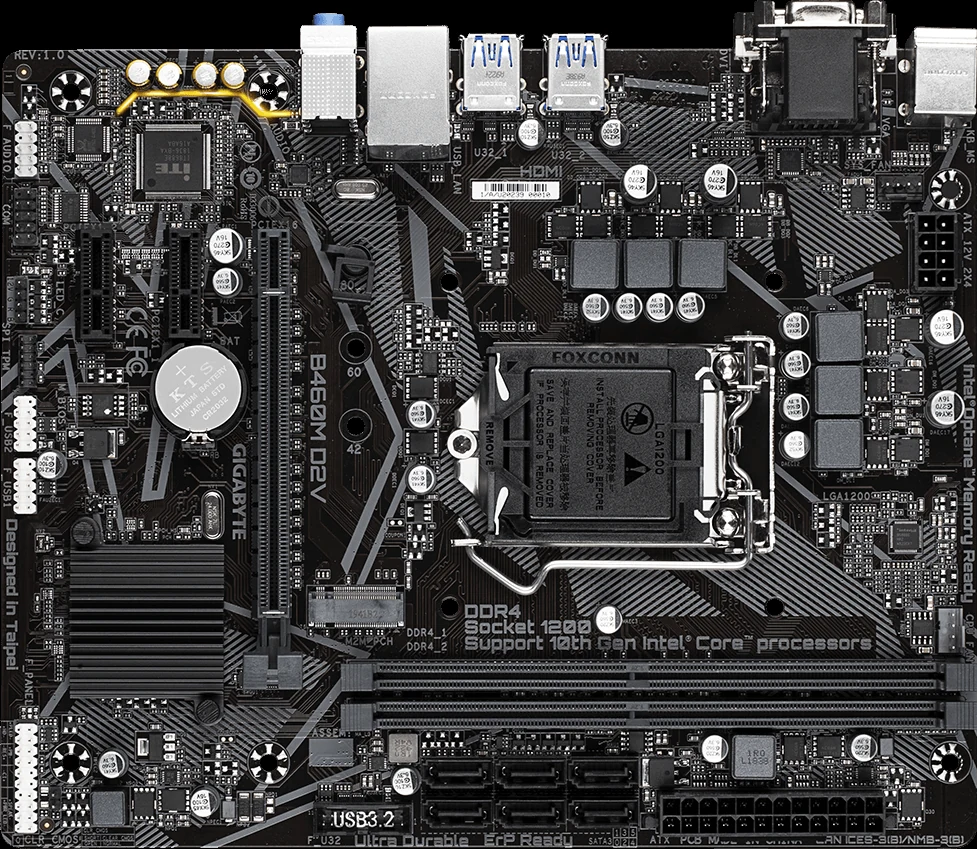 Mainboard Gigabyte B460M D2V - LGA 1200 - NEW