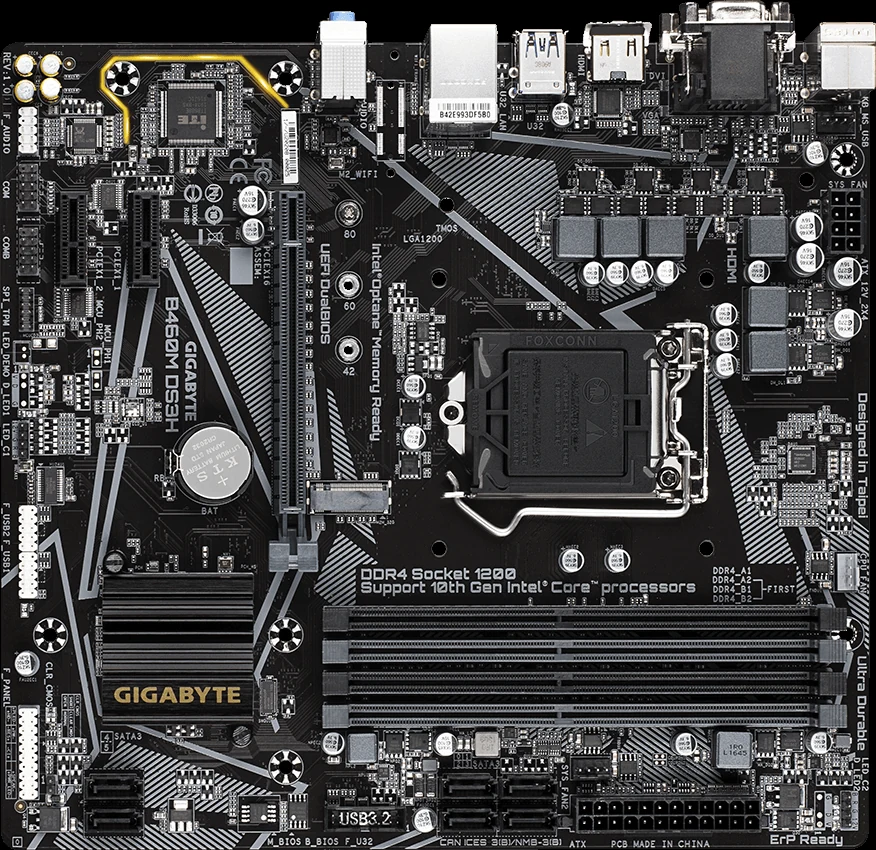 Mainboard Gigabyte B460M D3H - LGA 1200 - NEW