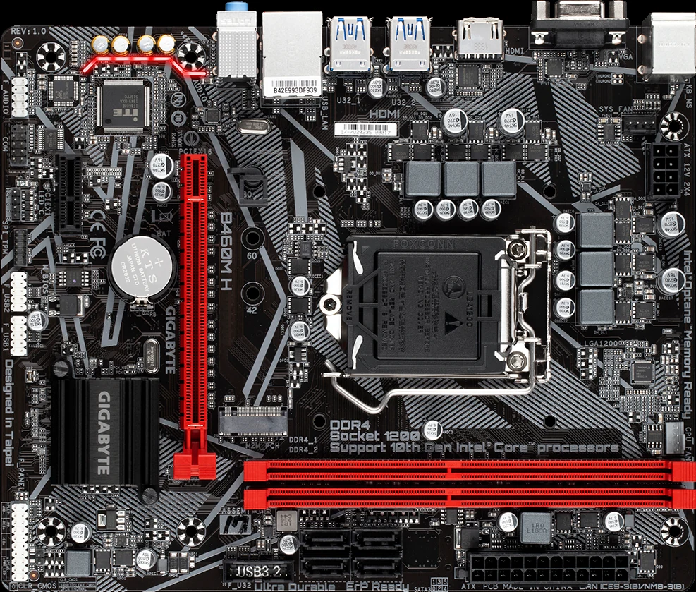 Mainboard Gigabyte B460M H - LGA 1200 - NEW