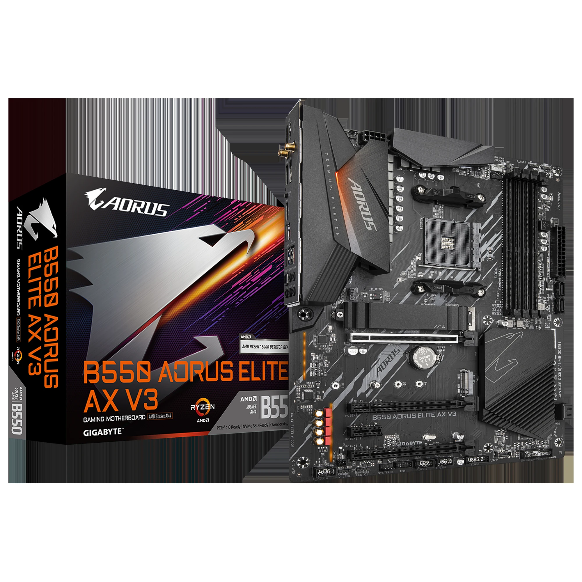 Mainboard Gigabyte B550 AORUS ELITE - 4 Khe RAM DDR4 - AM4 - NEW