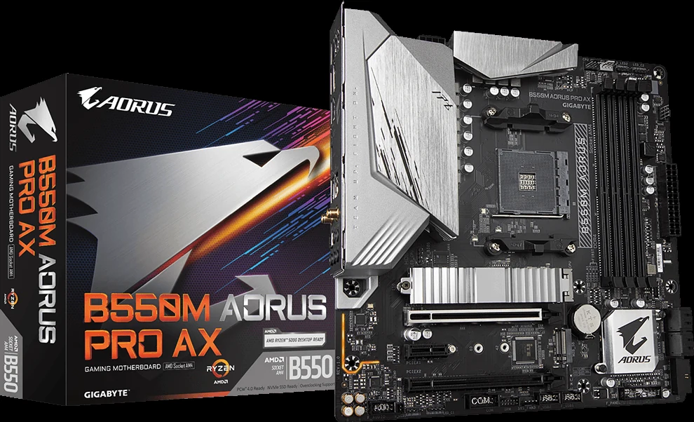 Mainboard Gigabyte B550 AORUS PRO - 4 Khe RAM DDR4 - AM4 - NEW