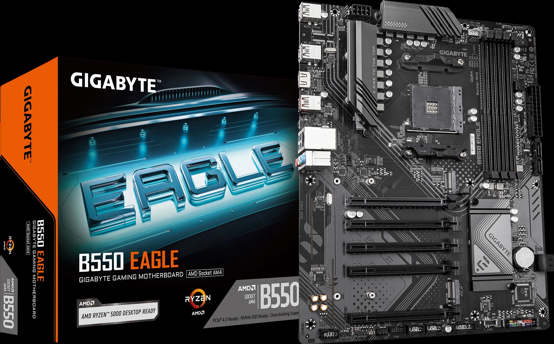 Mainboard Gigabyte B550 EAGLE - 4 Khe RAM DDR4 - AM4 - NEW