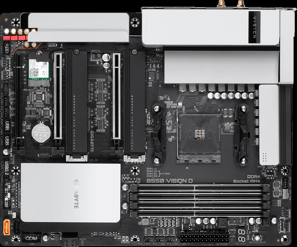 Mainboard Gigabyte B550 VISION D - 4 Khe RAM DDR4 - AM4 - NEW