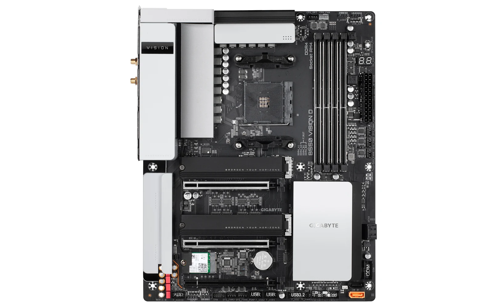 Mainboard Gigabyte B550 VISION D - 4 Khe RAM DDR4 - AM4 - NEW