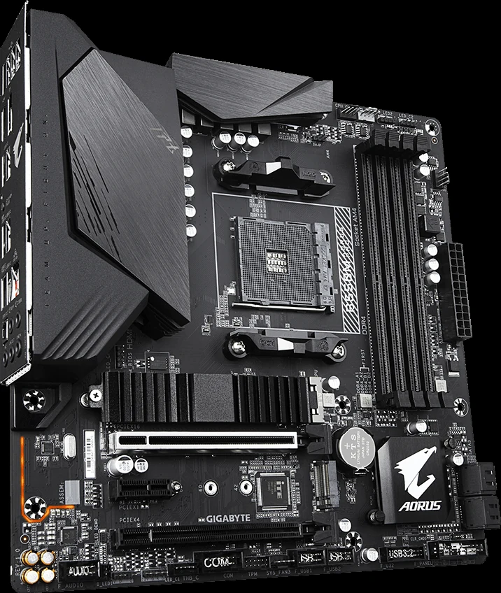 Mainboard Gigabyte B550M AORUS PRO - 4 Khe RAM DDR4 - AM4 - NEW