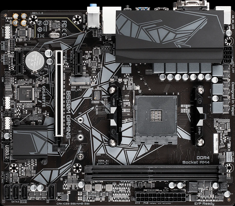 Mainboard Gigabyte B550M GAMING X V2 - 4 Khe RAM DDR4 - AM4 - NEW