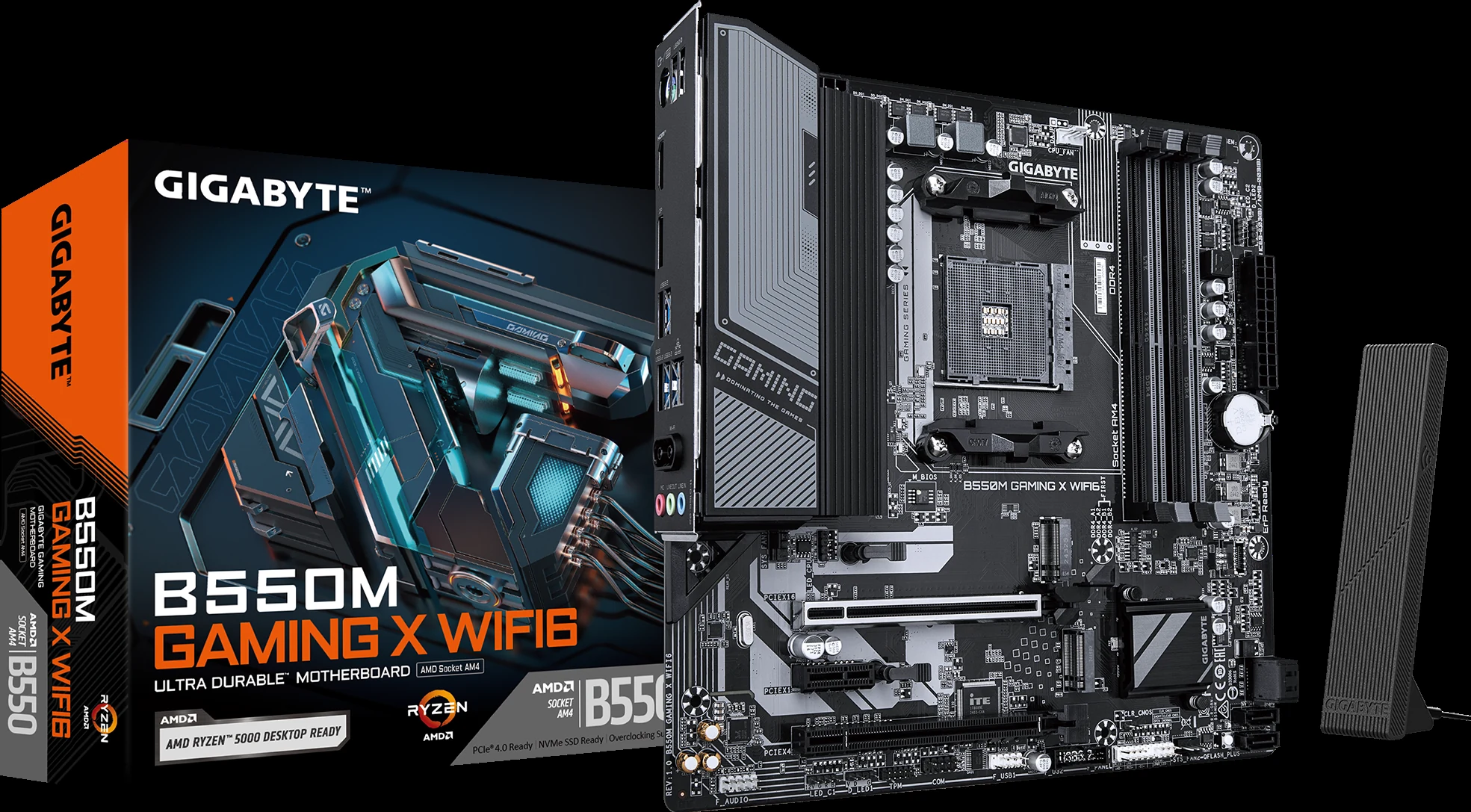 Mainboard Gigabyte B550M GAMING X WIFI6 - 4 Khe RAM DDR4 - AM4 - NEW